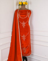 Crepe Rust Unstitched Suit