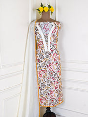 Mul Check White Unstitched Suit