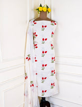 Cotton White Unstitched Suit