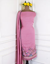 Mul Cotton Rose Gold Unstitched Suit