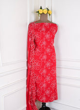 Cotton Red Unstitched Suit