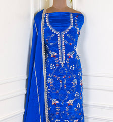 Crepe Blue Unstitched Suit