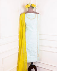 Rose Silk Mint Green Unstitched Suit