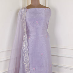 Glass Shimmer Lavender Unstitched Suit
