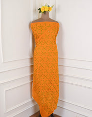 Cotton Yellow Mustard Phulkari Suit