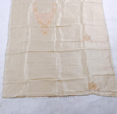 Organza Off-White Unstitched Suit