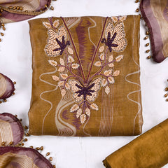 Burberry Mehandi Unstitched Suit
