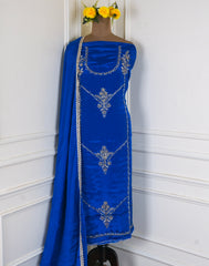 Crepe Blue Unstitched Suit