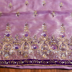 Silk Purple Unstitched Suit