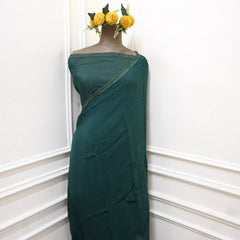 Organza Green Unstitched Suit