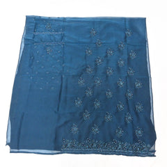 Twill Organza Blue Unstitched Suit