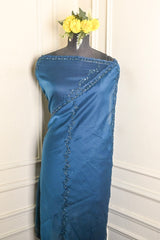 Twill Organza Blue Unstitched Suit