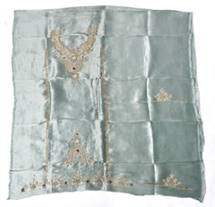 Giraffe Shimmer Pista Green Unstitched Suit