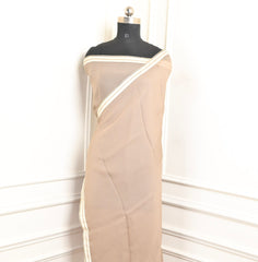 Twill Organza Peach Unstitched Suit