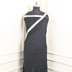 Twill Organza Black Unstitched Suit