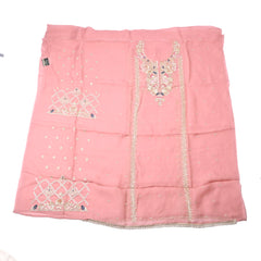 Twill Organza Baby Pink Unstitched Suit