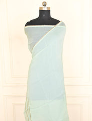 Twill Organza Lemon Yellow Unstitched Suit