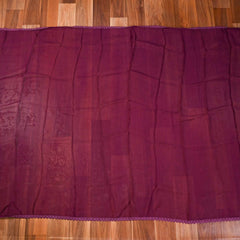 Organza Wine Unstitched Suit