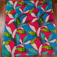 Cotton Pink & Ferozi Unstitched Suit