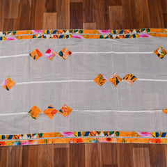Cotton Orange Unstitched Suit