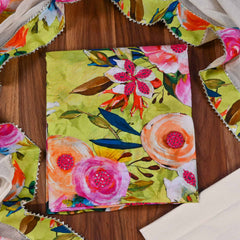 Cotton Parrot Unstitched Suit