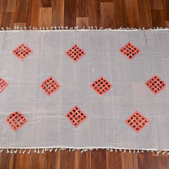 Cotton Peach Unstitched Suit