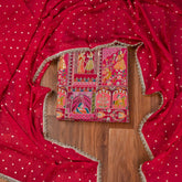 Crepe Pink Unstitched Suit