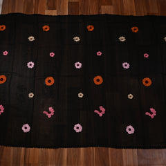 Organza Black Unstitched Suit