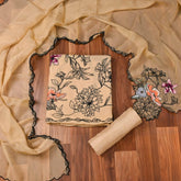 Organza Skin Unstitched Suit