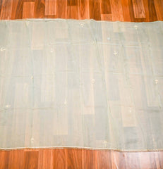 Organza Sea Green Unstitched Suit