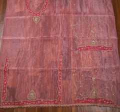 Glass Shimmer Pink Unstitched Suit