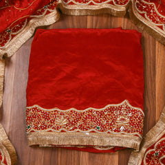 Crepe Maroon Unstitched Suit