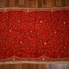 Crepe Maroon Unstitched Suit