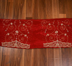 Crepe Maroon Unstitched Suit