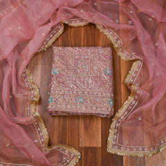 Shimmer Pink Unstitched Suit