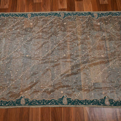 Glass Shimmer Pista Green Unstitched Suit