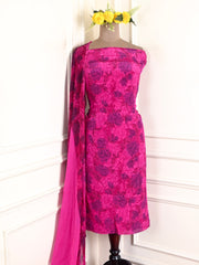 Crepe Magenta Unstitched Suit