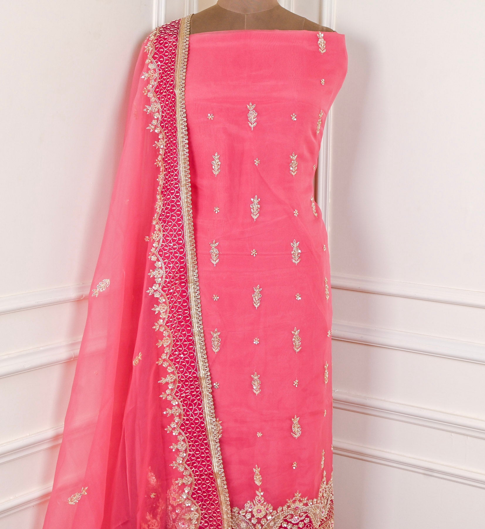 Glass Pink Unstitched Suit