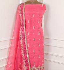 Glass Pink Unstitched Suit
