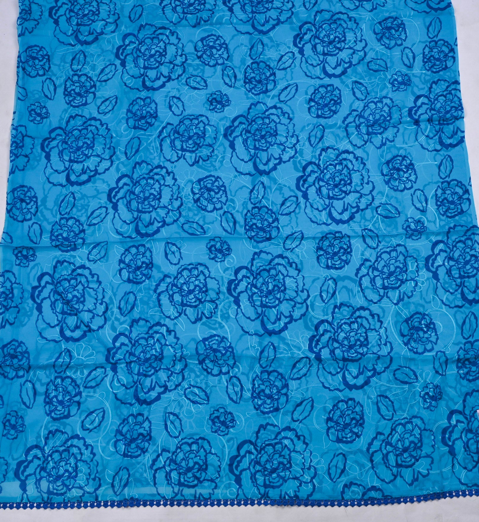 Georgette Blue Unstitched Suit
