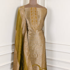 Banarasi Mehandi Unstitched Suit