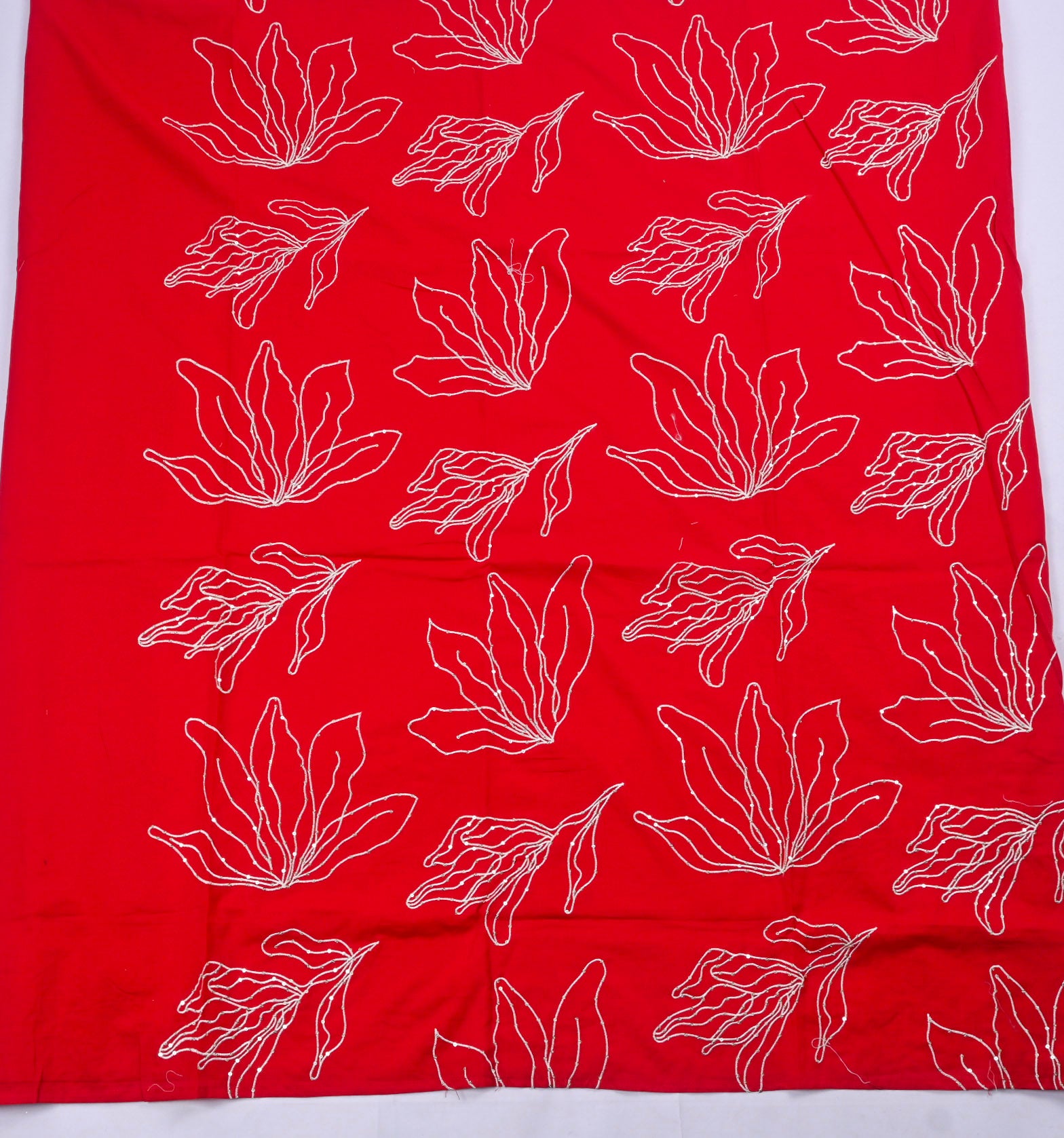 Cotton Red Unstitched Suit