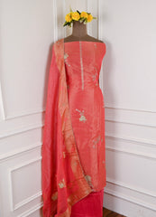 Shimmer Red Unstitched Suit