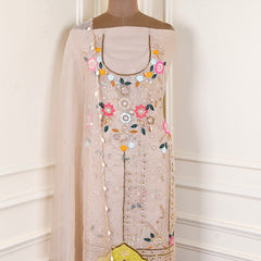 Glass Beige Unstitched Suit