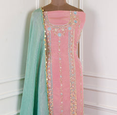 Crush Pink Unstitched Suit