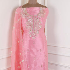 Glass Pink Unstitched Suit