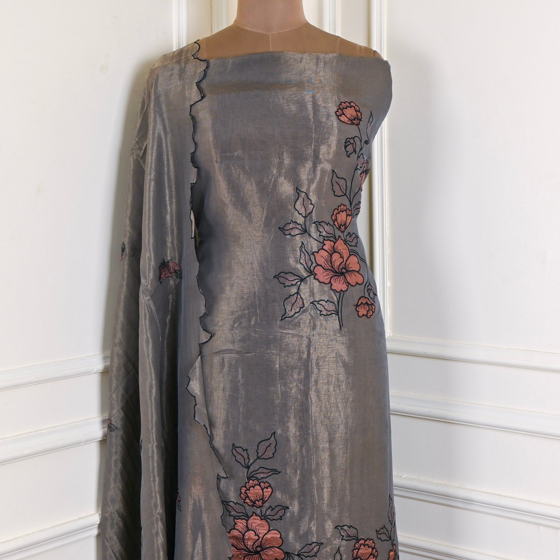 Shimmer Grey Unstitched Suit
