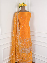Glass Shimmer Yellow Unstitched Suit
