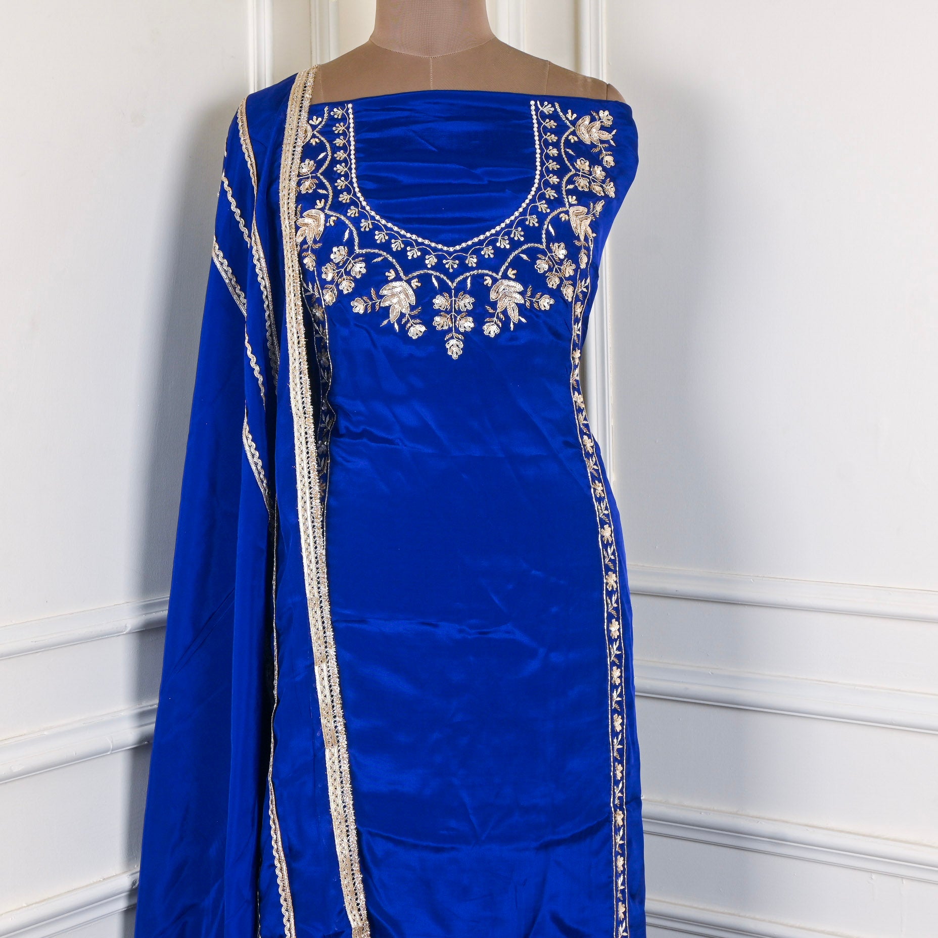 Crepe Blue Unstitched Suit
