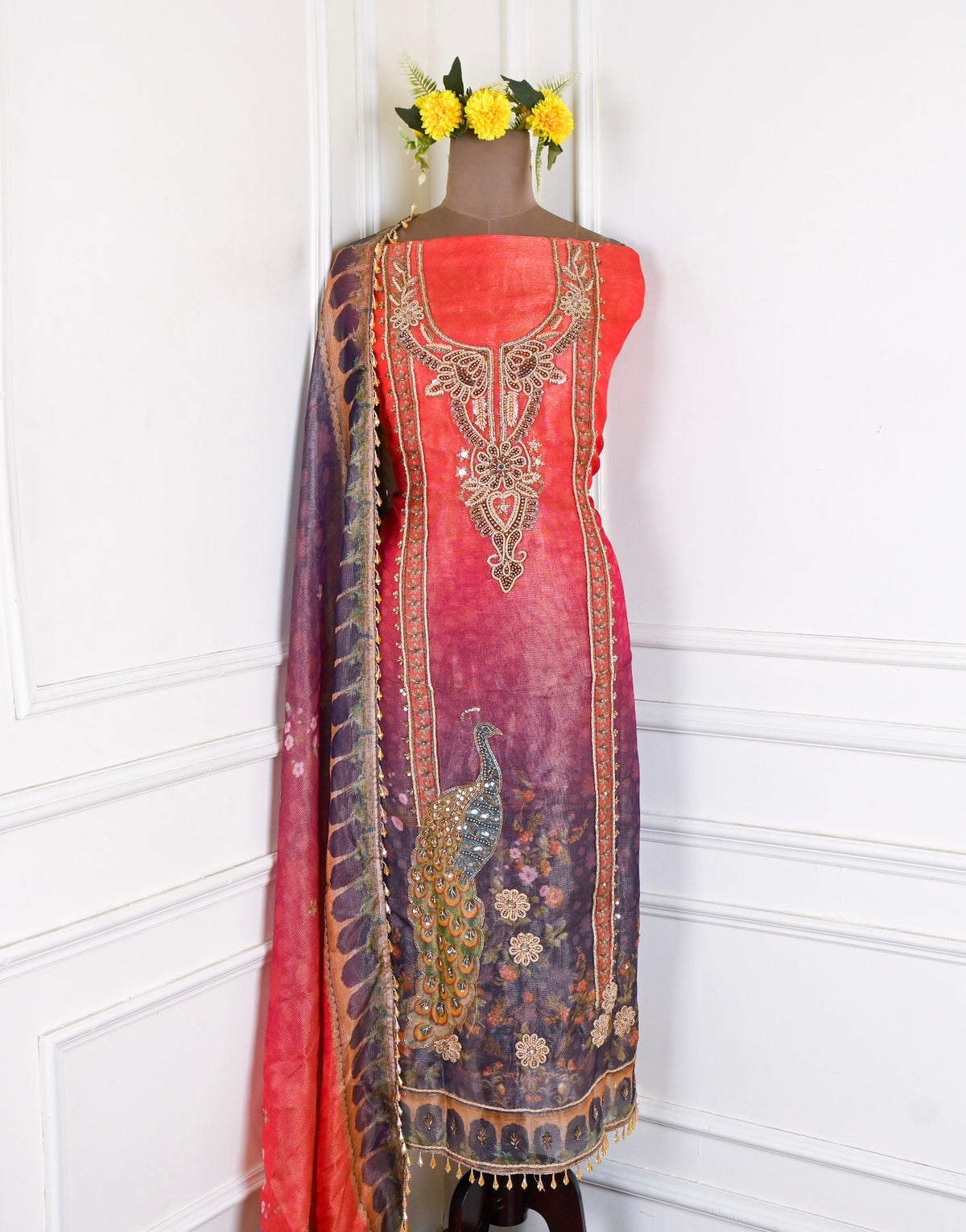 Burberry Orange Unstitched Suit